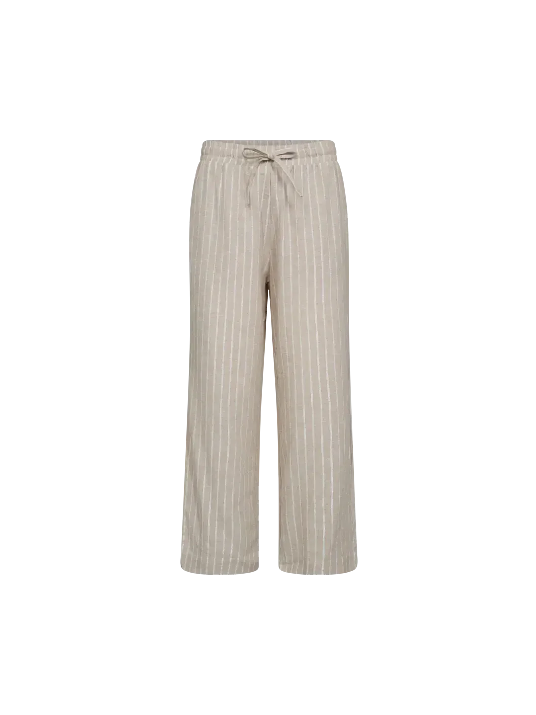 Freequent naisten housut, LALUX PANTS Raidallinen Beige
