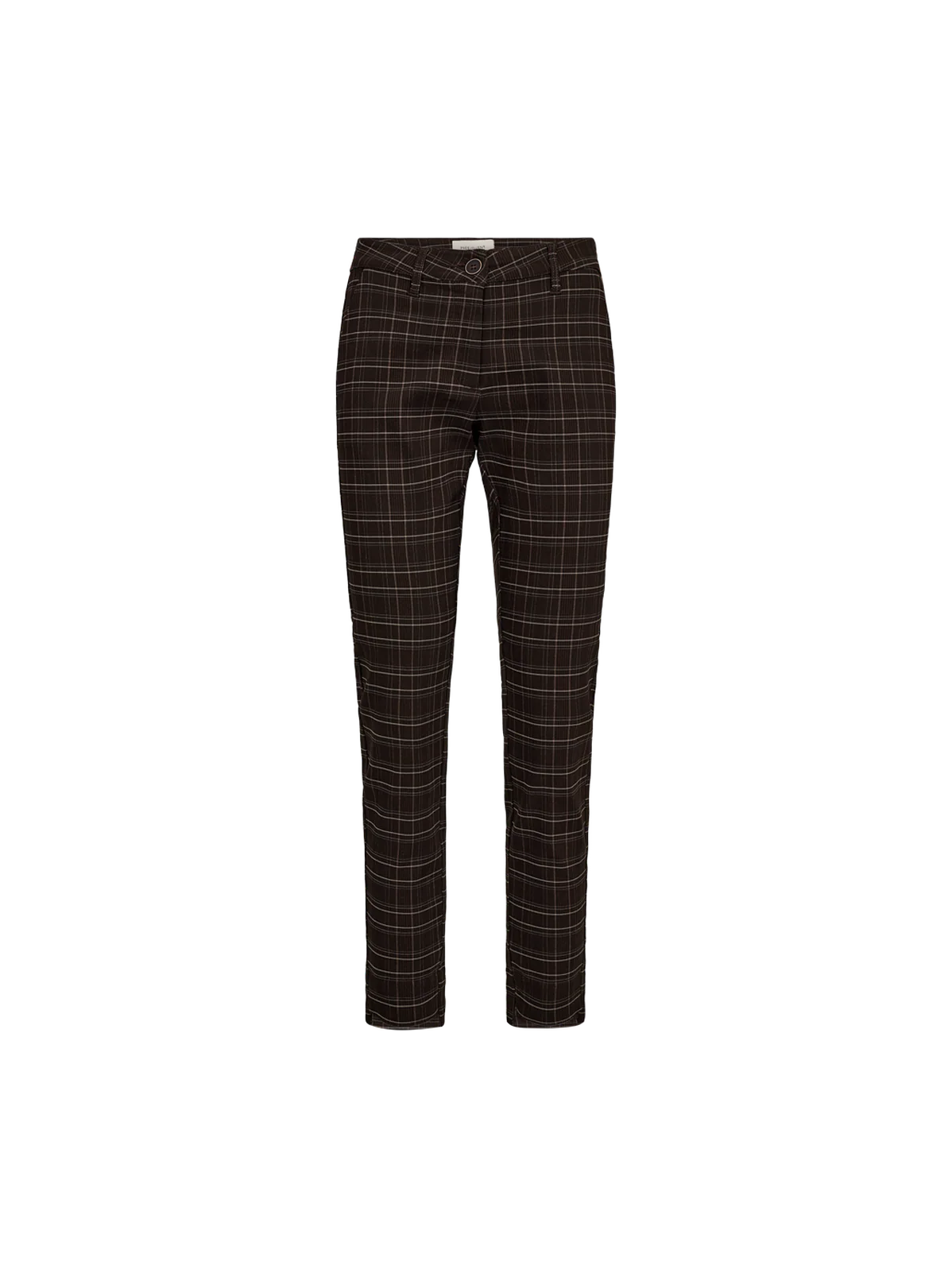 Freequent naisten housut, REX PANT Beige Ruutu