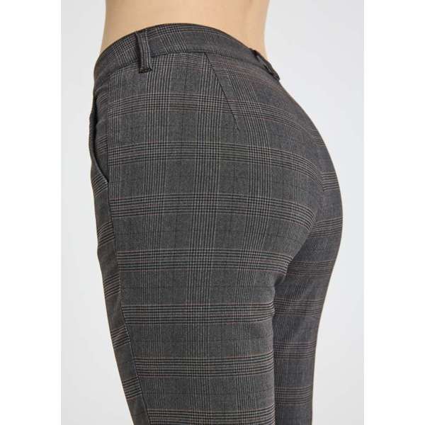 Freequent Naisten Housut, REX PANT Beige Ruutu - Image 3