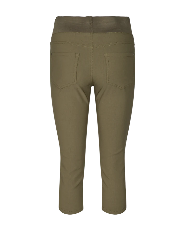 Freequent Naisten Housut, Shantal Capri Power Khaki - Image 2