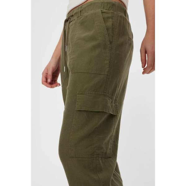 Freequent Naisten Kesähousut, LAVA PANTS Khaki - Image 3