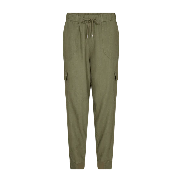 Freequent Naisten Kesähousut, LAVA PANTS Khaki - Image 4