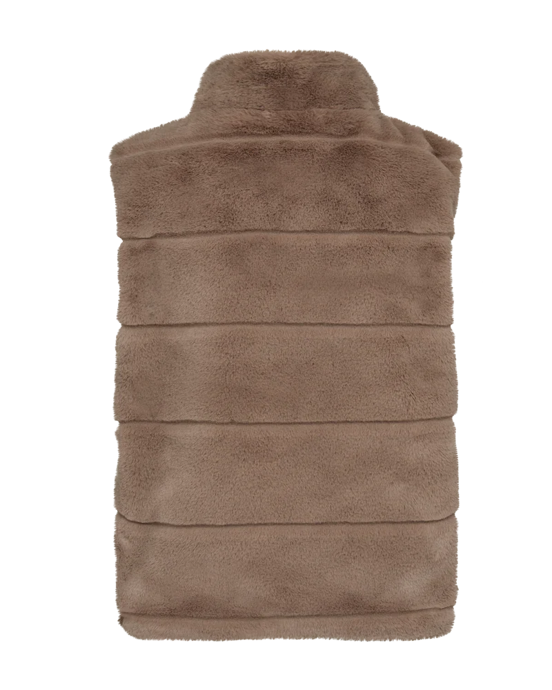 Freequent Naisten Liivi, FOXY VEST Ruskeanharmaa - Image 3