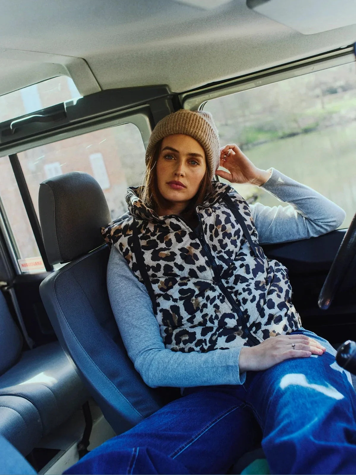 Freequent naisten liivi, JOYCO WAISTCOAT Ruskea Kuosi