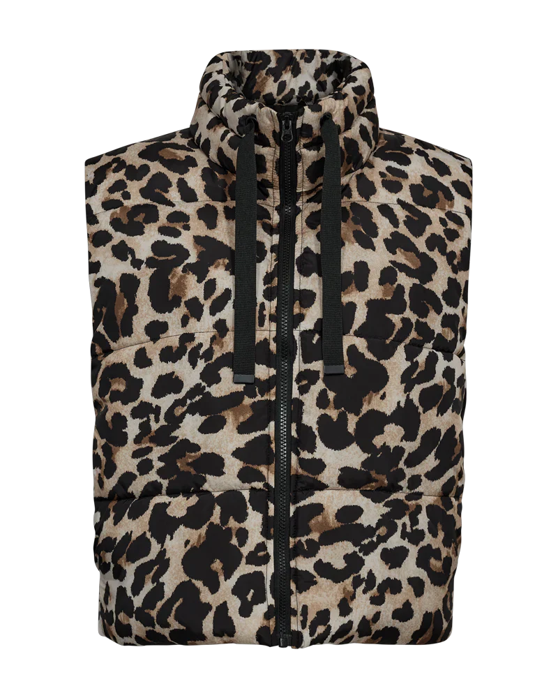 Freequent naisten liivi, JOYCO WAISTCOAT Ruskea Kuosi - Image 2