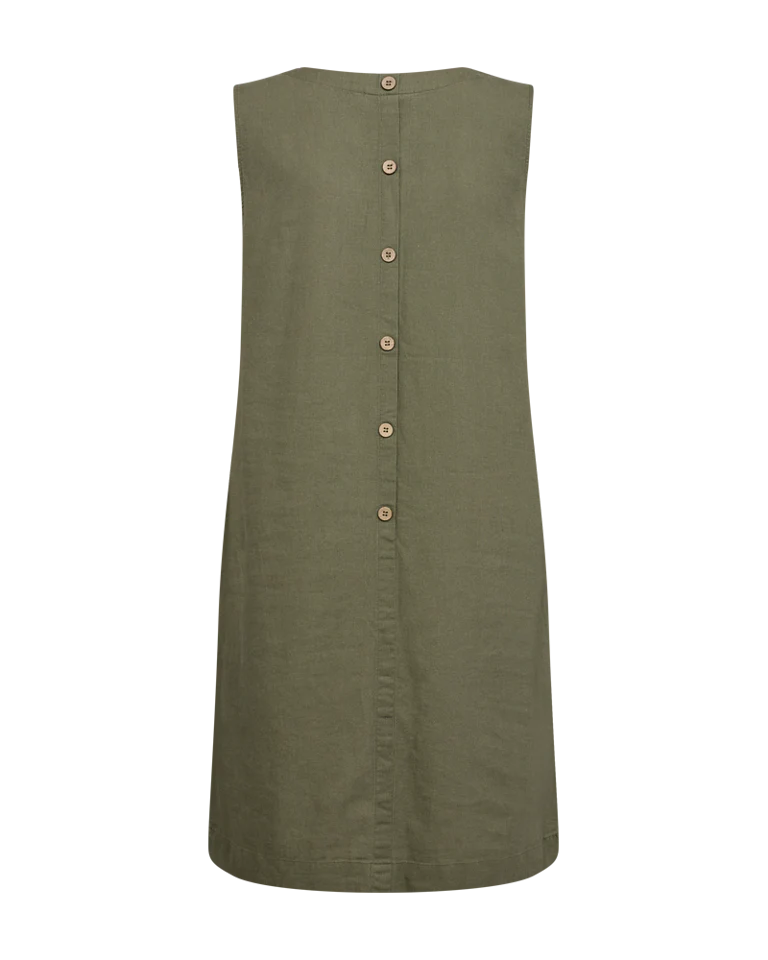 Freequent Naisten Mekko LAVARA U DRESS Armeijanvihreä - Image 2