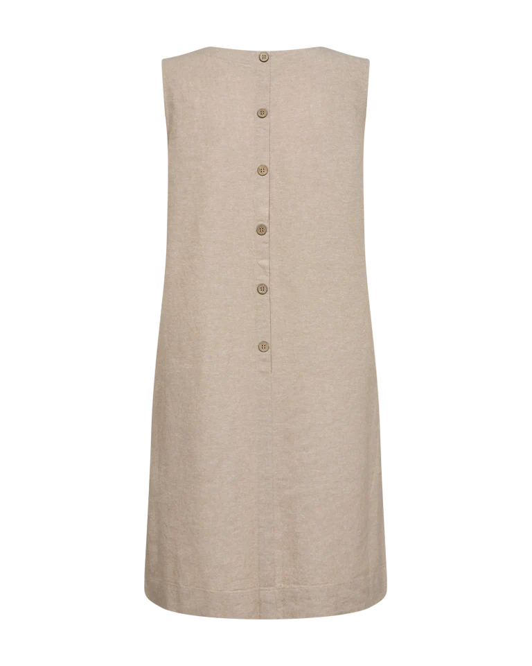 Freequent Naisten Mekko LAVARA U DRESS Vaalea Beige - Image 2
