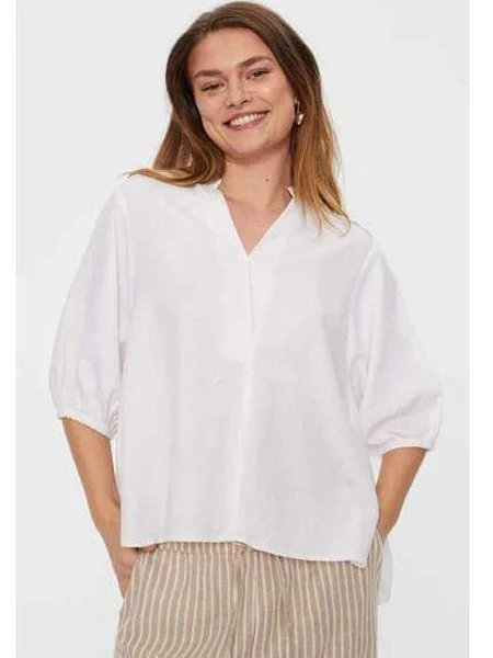 Freequent naisten pusero FQLava-Blouse, valkoinen