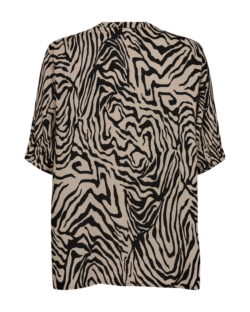 Freequent naisten pusero, LARIN BLOUSE Ruskea Kuosillinen - Image 3