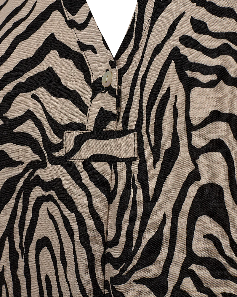 Freequent naisten pusero, LARIN BLOUSE Ruskea Kuosillinen - Image 4