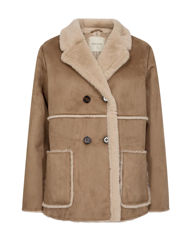 Freequent naisten takki, LAMSE JACKET Konjakinruskea - Image 2