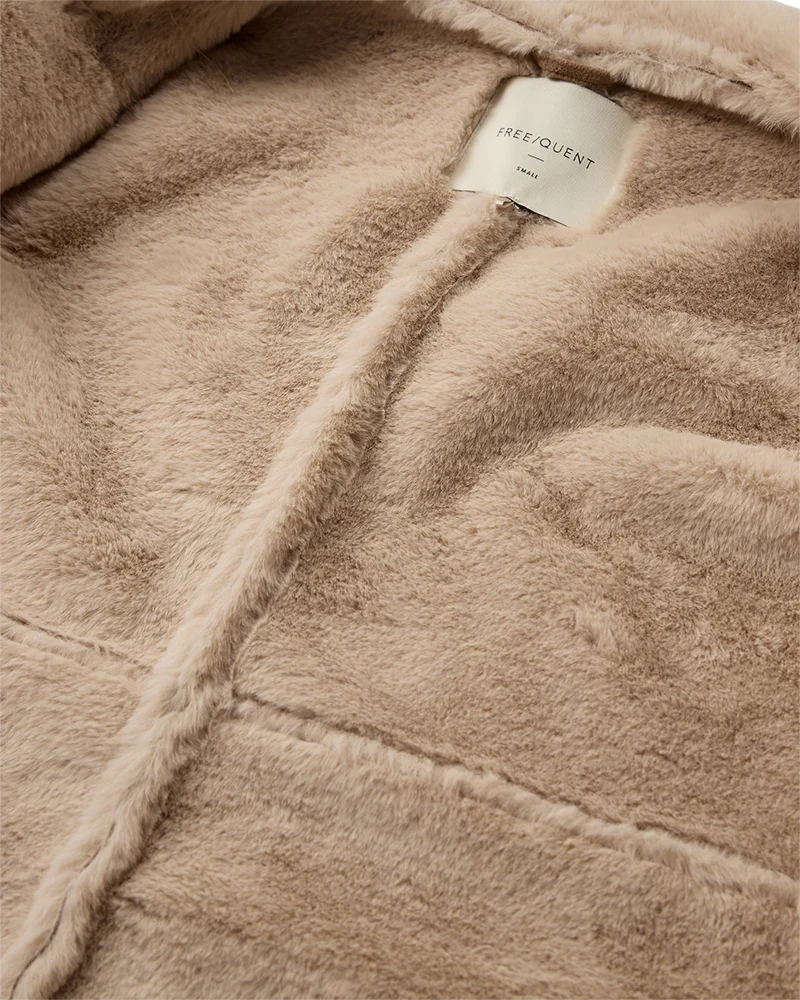 Freequent naisten takki, LAMSE JACKET Konjakinruskea - Image 4