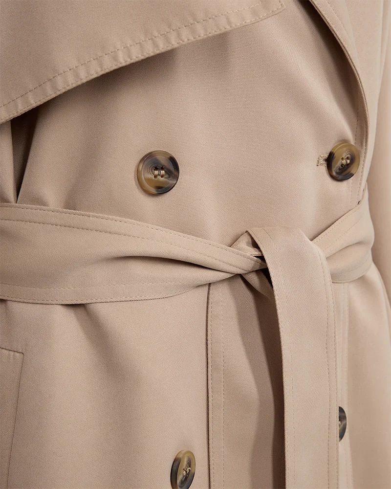 Freequent Naisten Trenssitakki, OTTIE JACKET Vaalea Beige - Image 4