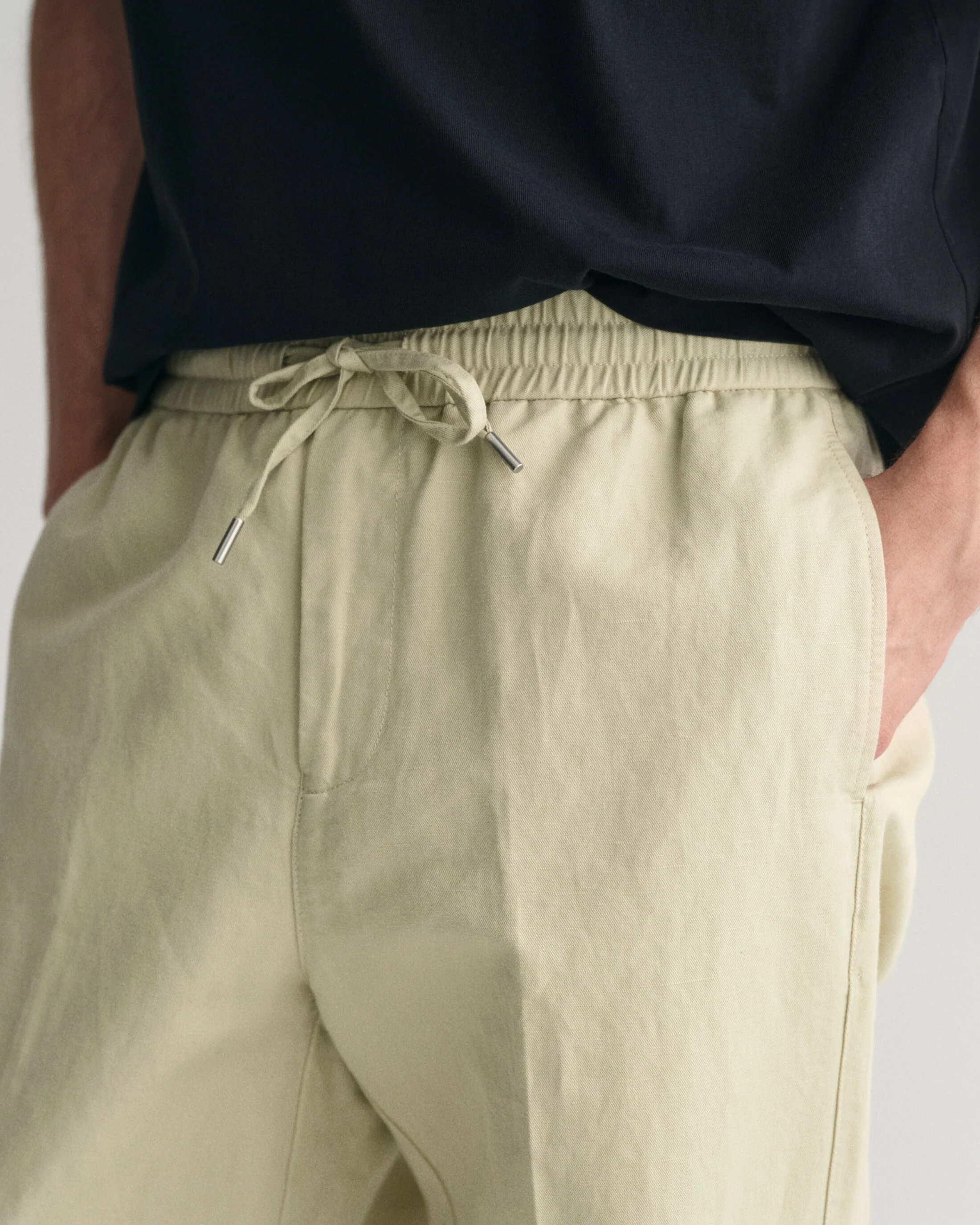 Gant miesten housut, COTTON LINEN TROUSER Beige - Image 3