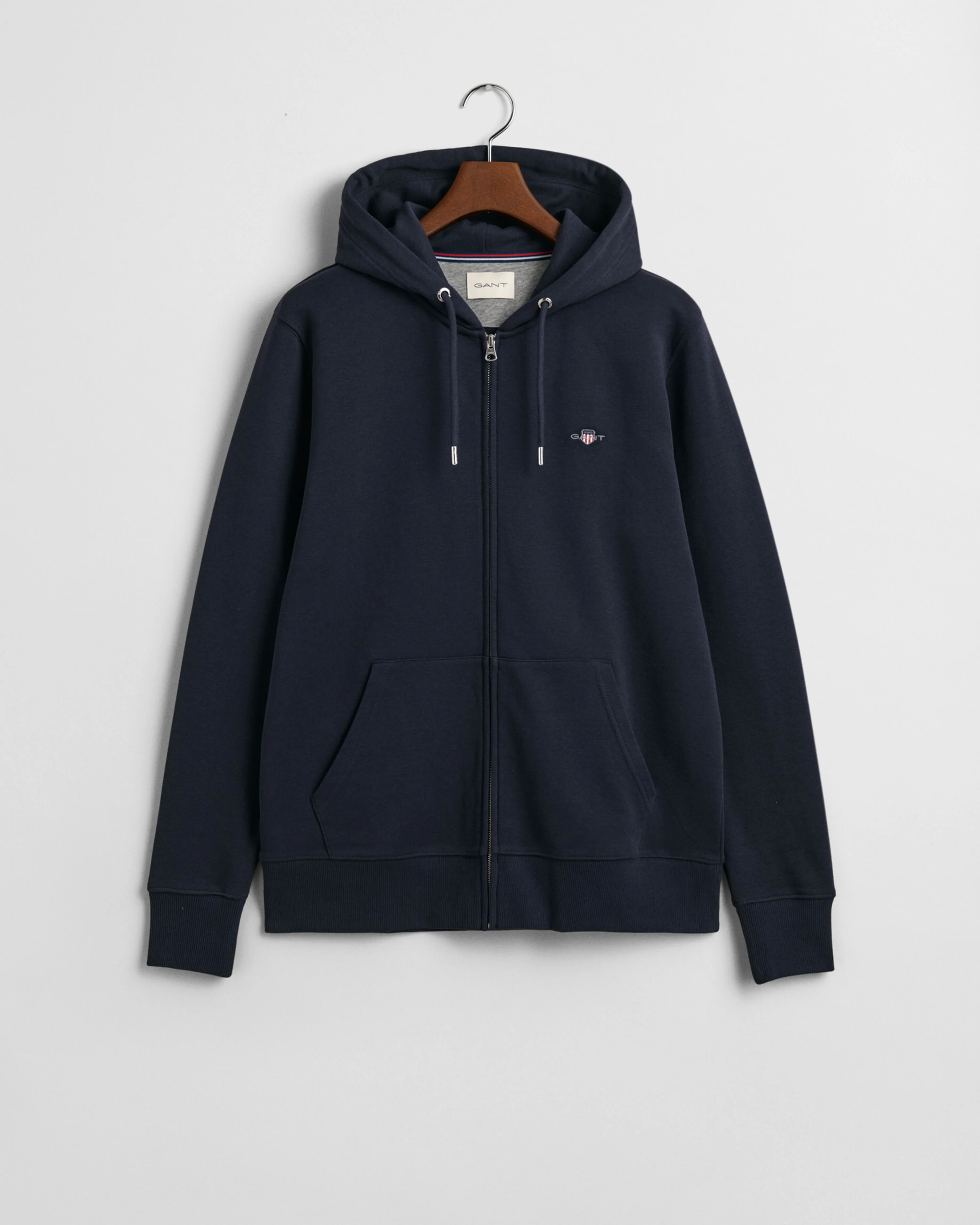 Gant miesten huppari, SHIELD FULL ZIP HOODIE Tummansininen - Image 3