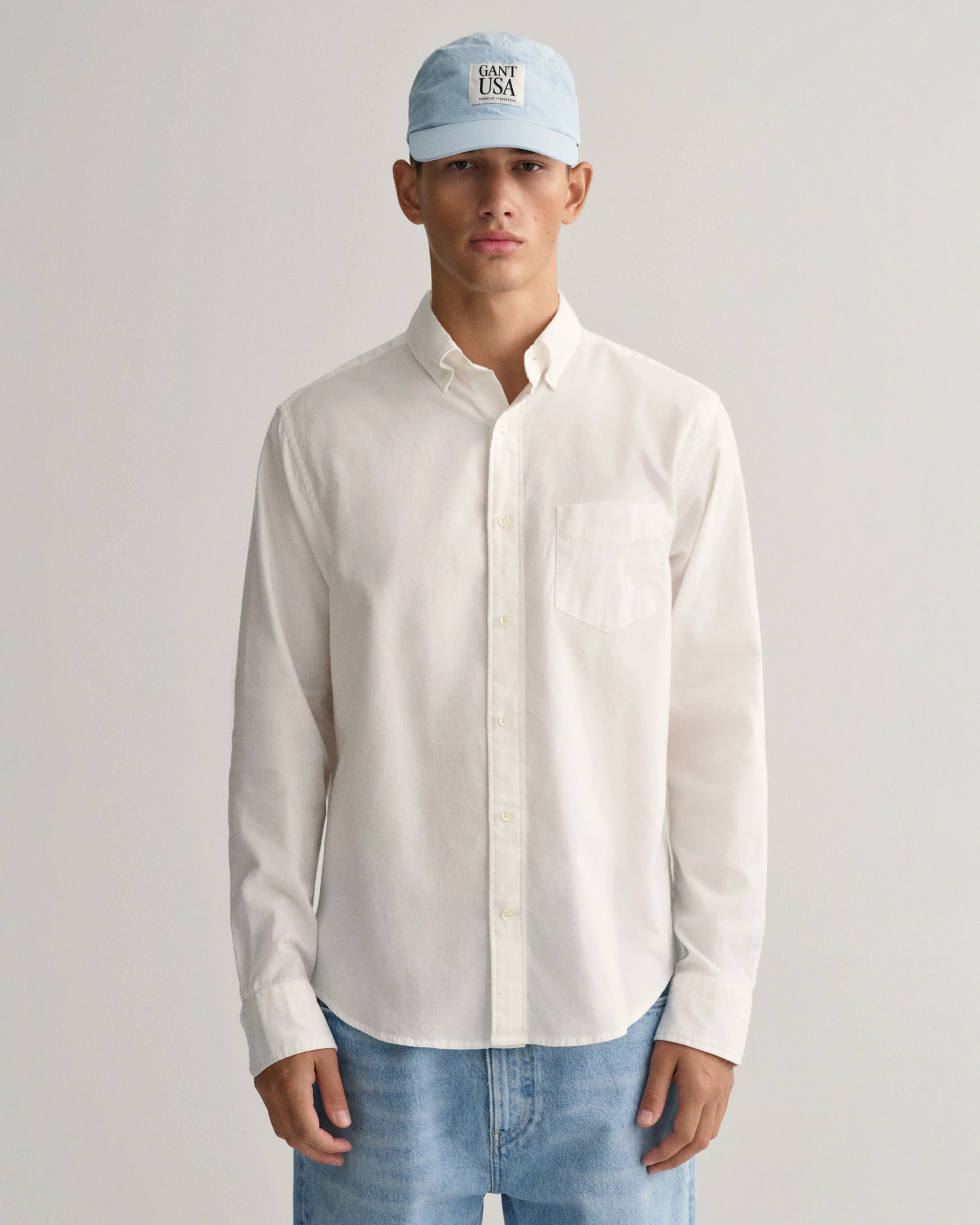 Gant Miesten Kauluspaita, ARCHIVE OXFORD SHIRT REG Valkoinen