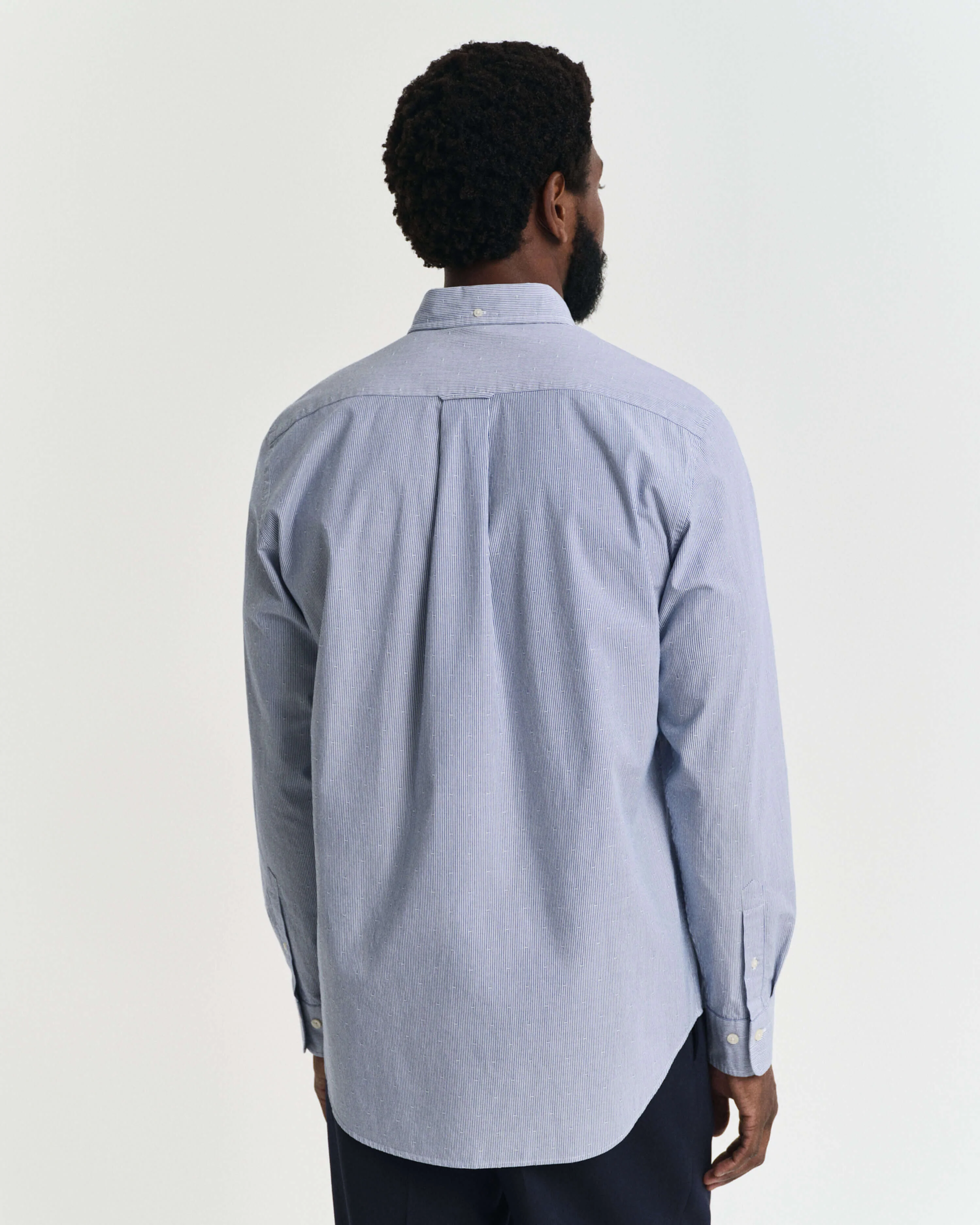 Gant miesten kauluspaita, REG DOBBY DOT STRIPE SHIRT Raidallinen Sininen - Image 2