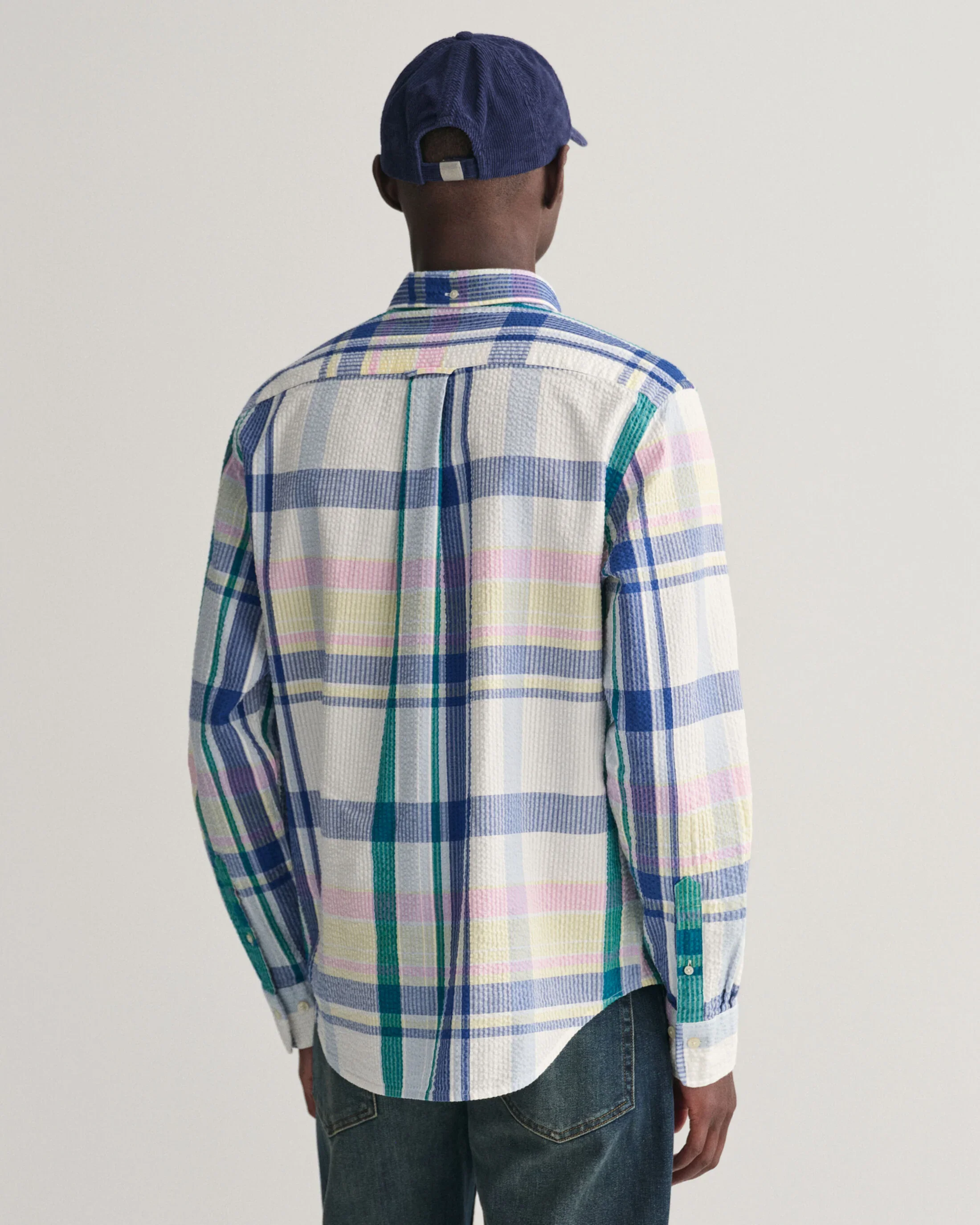 Gant miesten kauluspaita, SEERSUCKER MADRAS SHIRT Monivärinen Ruutu - Image 2