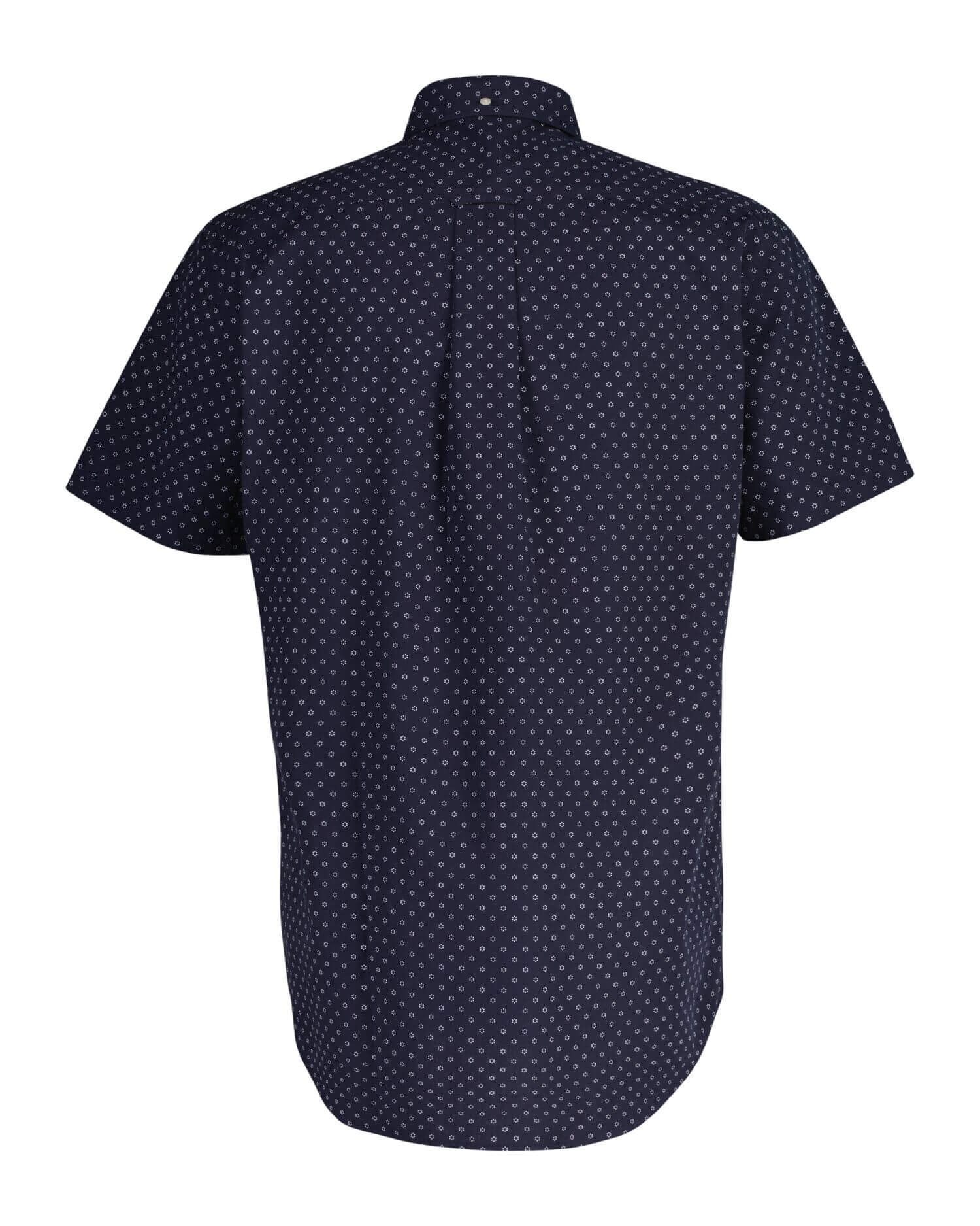 Gant miesten lyhythihainen kauluspaita, REG MICRO PRINT SS SHIRT Sininen Kuosi - Image 6