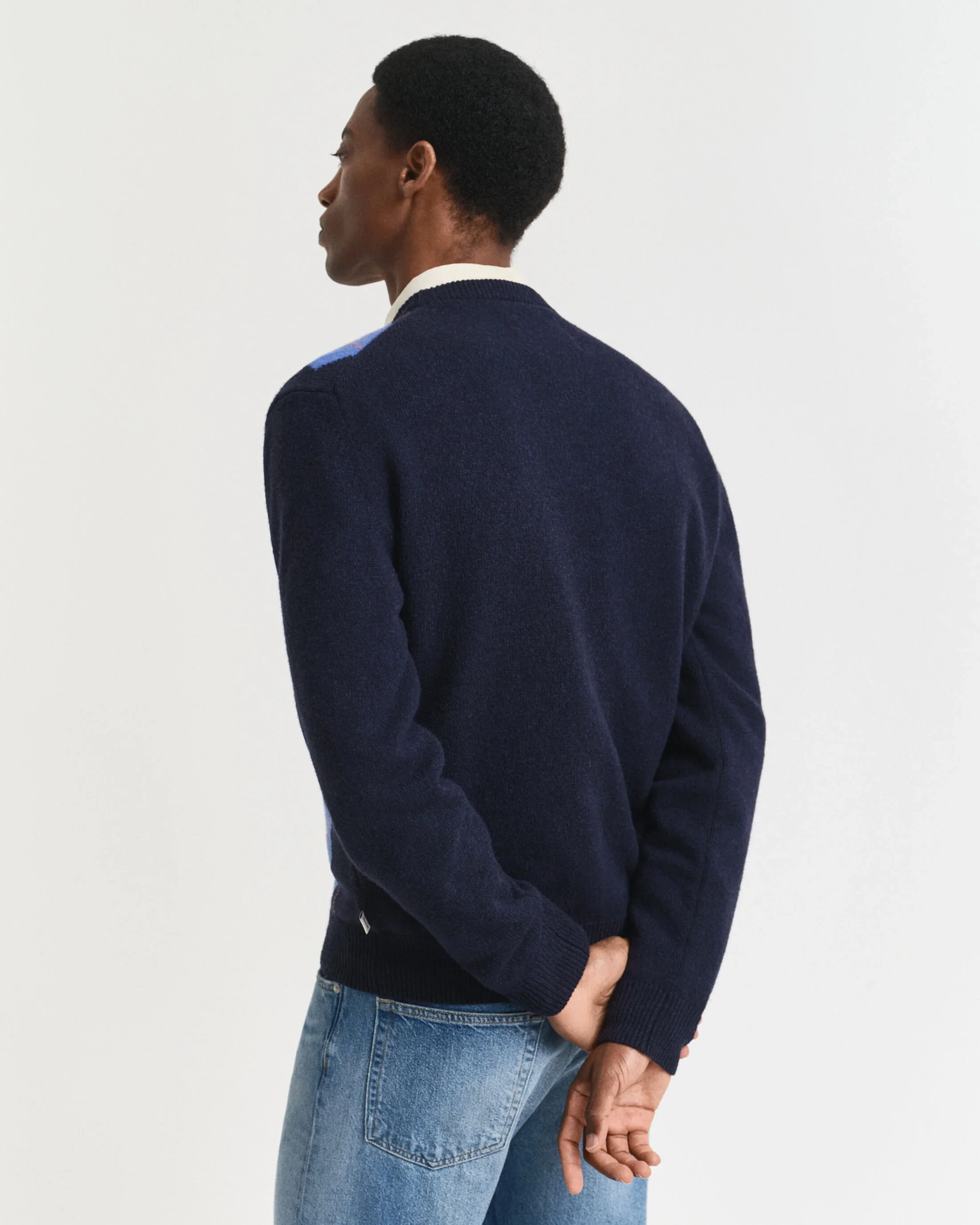 Gant miesten neule, ARGYLE C-NECK Sininen Kuosi - Image 2