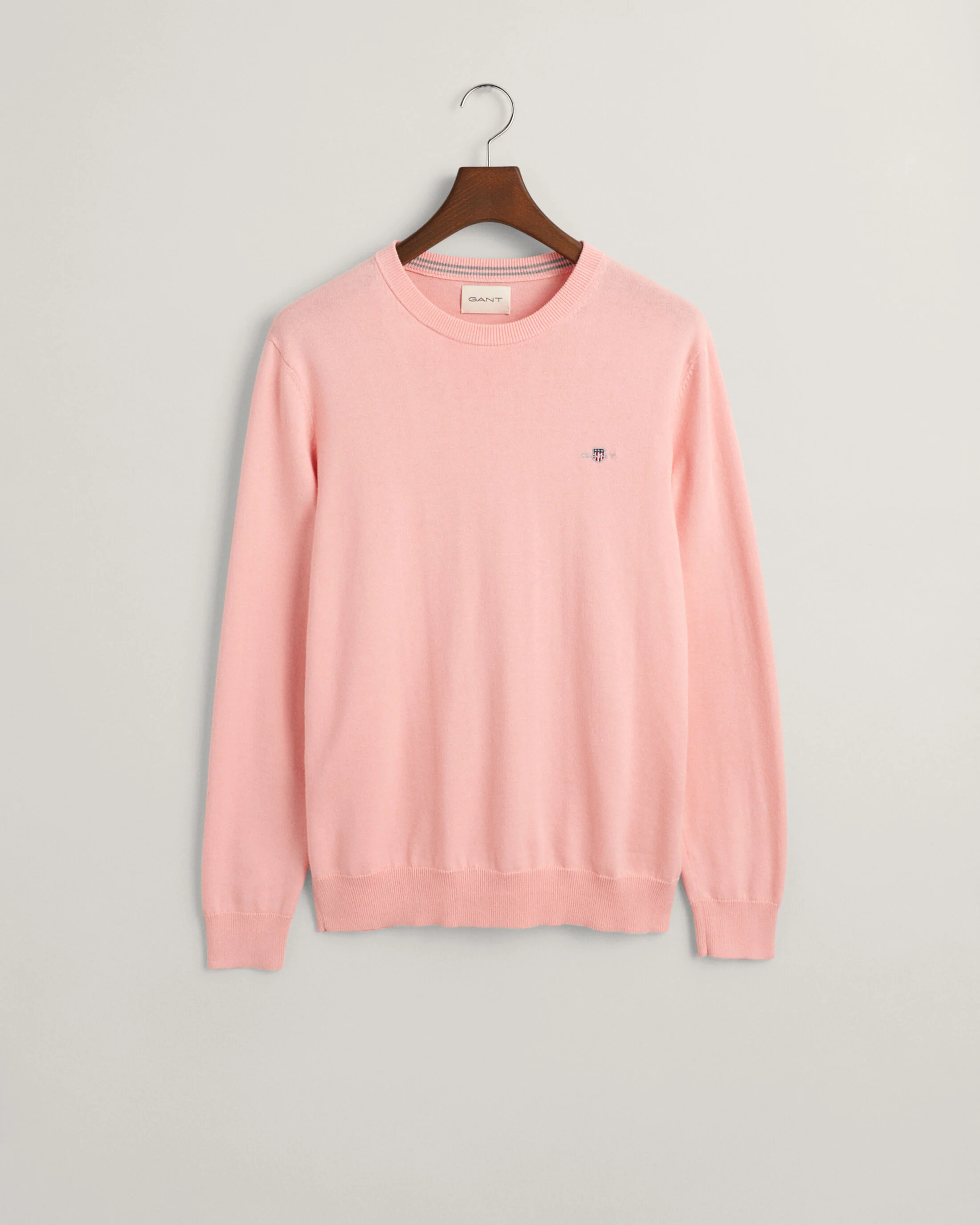 Gant Miesten Neulepusero, CLASSIC COTTON C-NECK Pinkki - Image 2