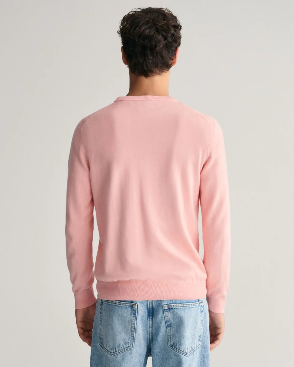 Gant Miesten Neulepusero, CLASSIC COTTON C-NECK Pinkki - Image 3