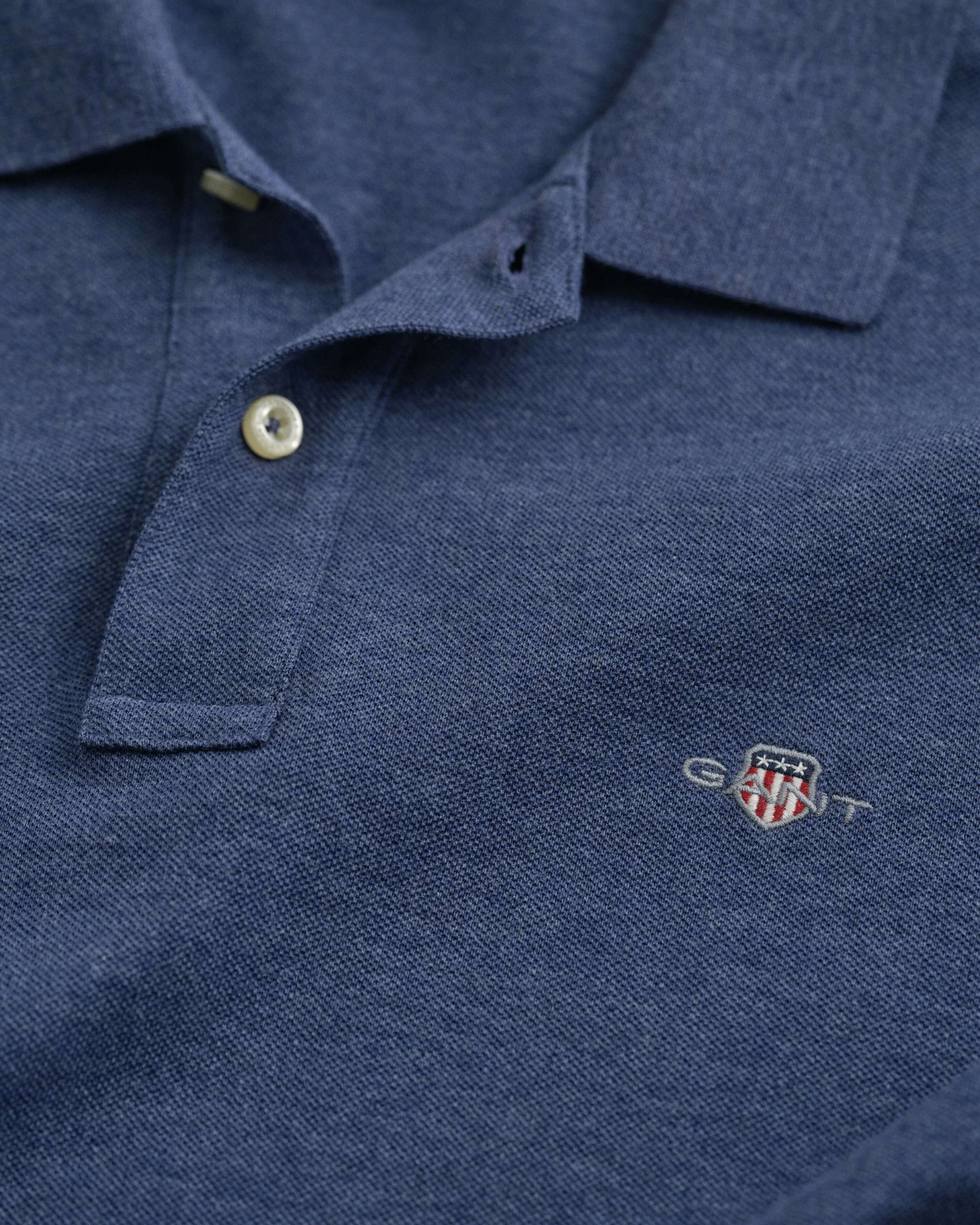 Gant miesten paita,  REG SHIELD LS PIQUE RUGGER Sininen, Indigo - Image 4