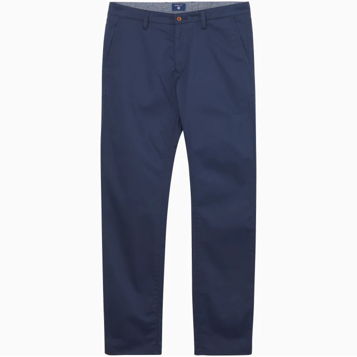 Gant Miesten Puuvillahousut, Slim Twill Chino Tummansininen