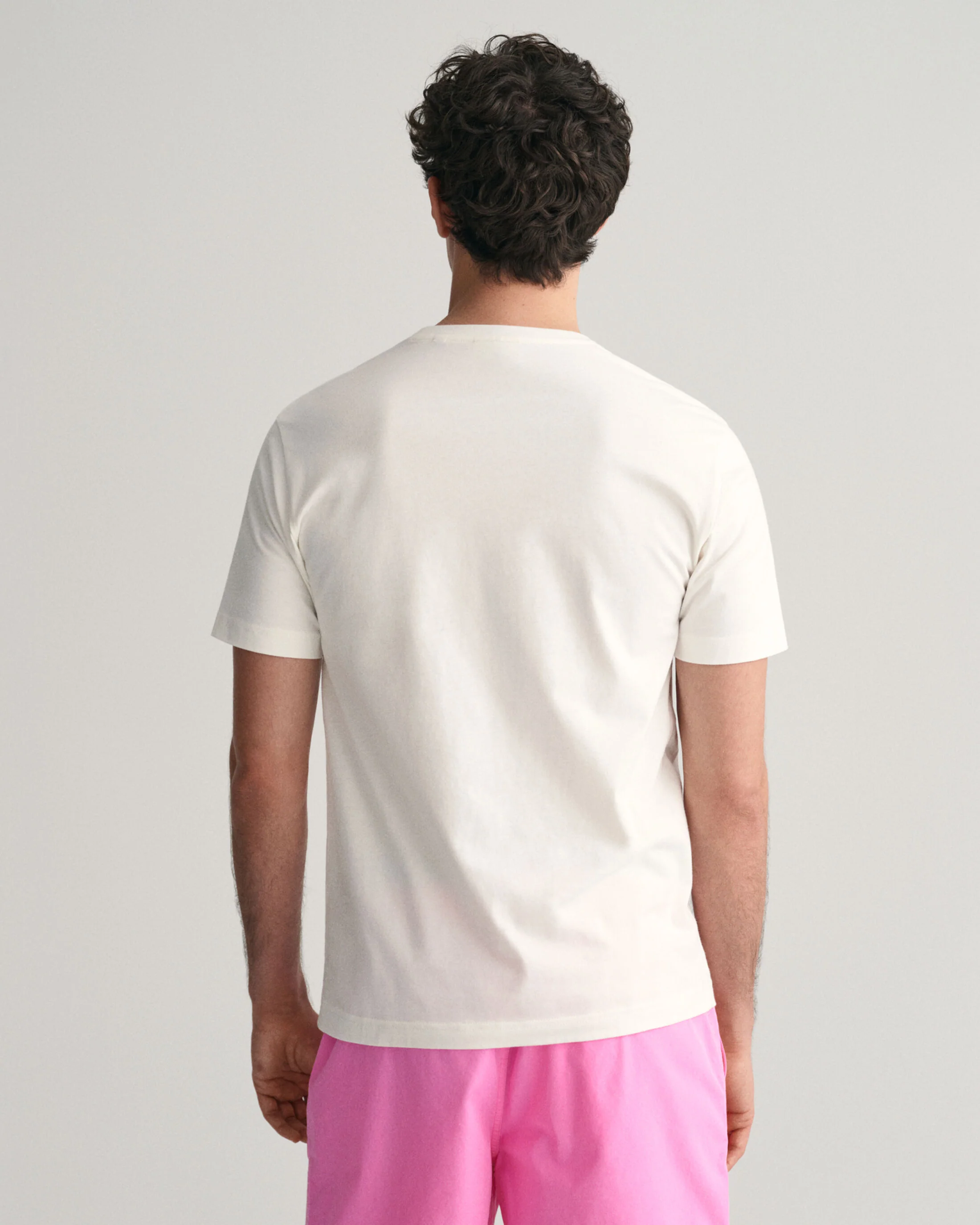Gant miesten t-paita, PRINT SS T-SHIRT Valkoinen - Image 2