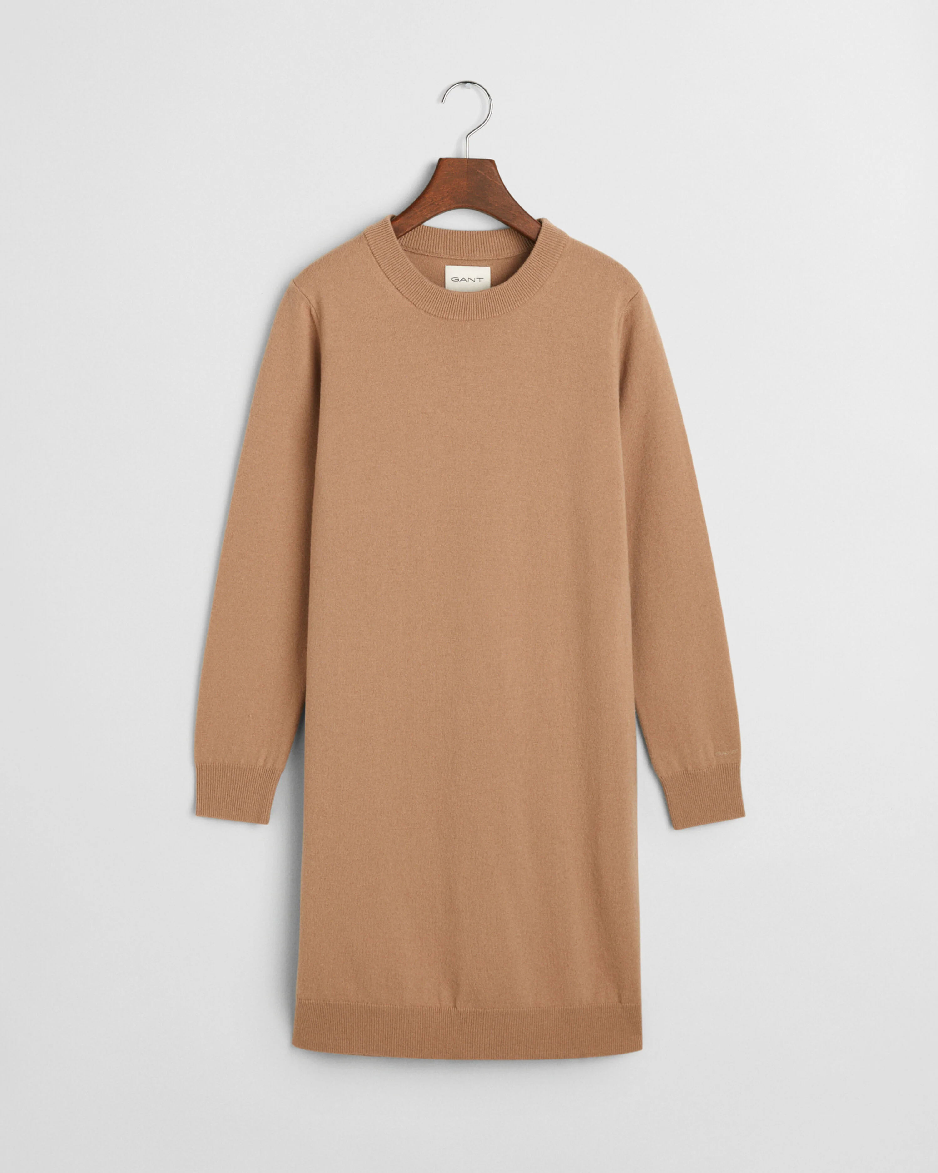 Gant naisten mekko, SUPERFINE LAMBSWOOL DRESS Vaalea Beige - Image 3