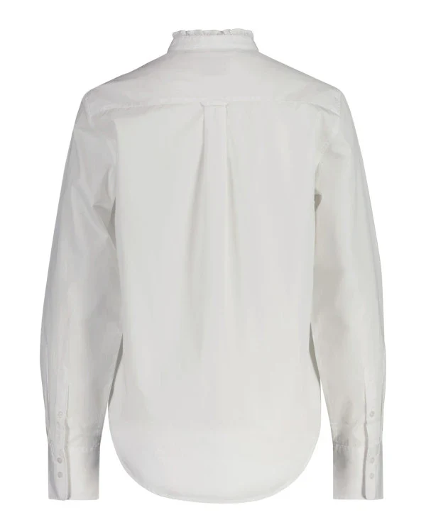 Gant naisten paita, REG SOLID FRILL DETAIL SHIRT Valkoinen - Image 2