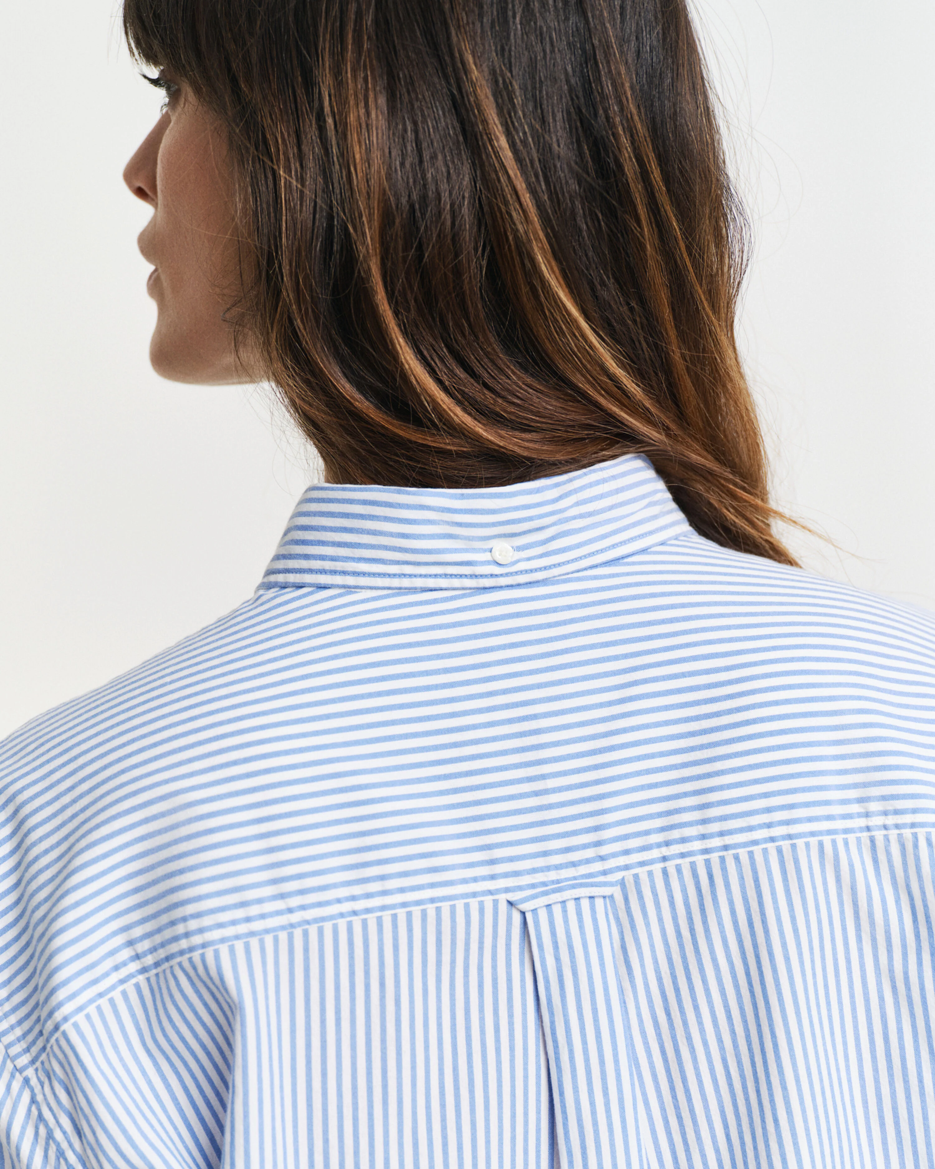 Gant naisten paitapusero, REL LUXURY OXFORD STRIPED BD SHIRT Vaaleansininen - Image 4