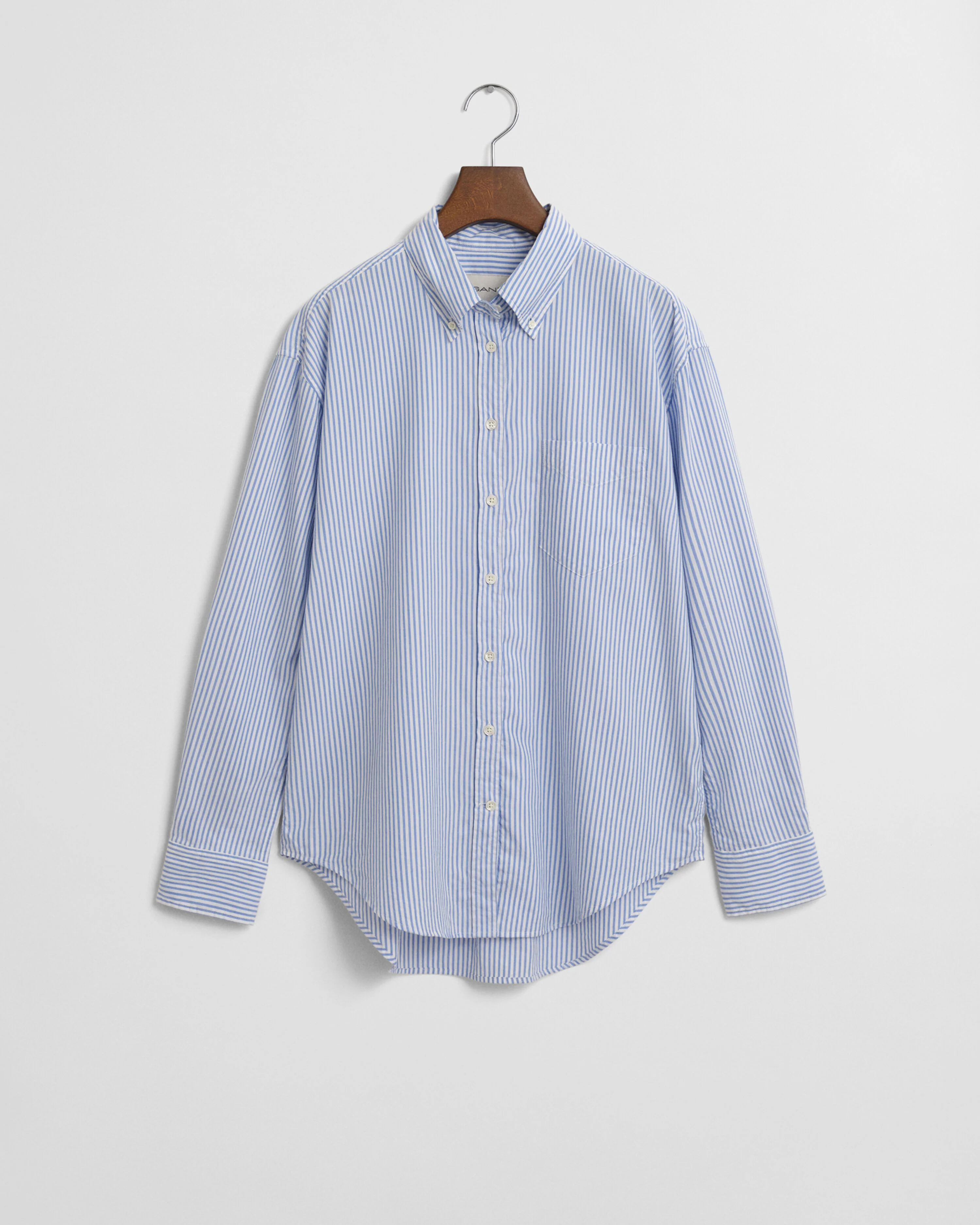 Gant naisten paitapusero, REL LUXURY OXFORD STRIPED BD SHIRT Vaaleansininen - Image 5