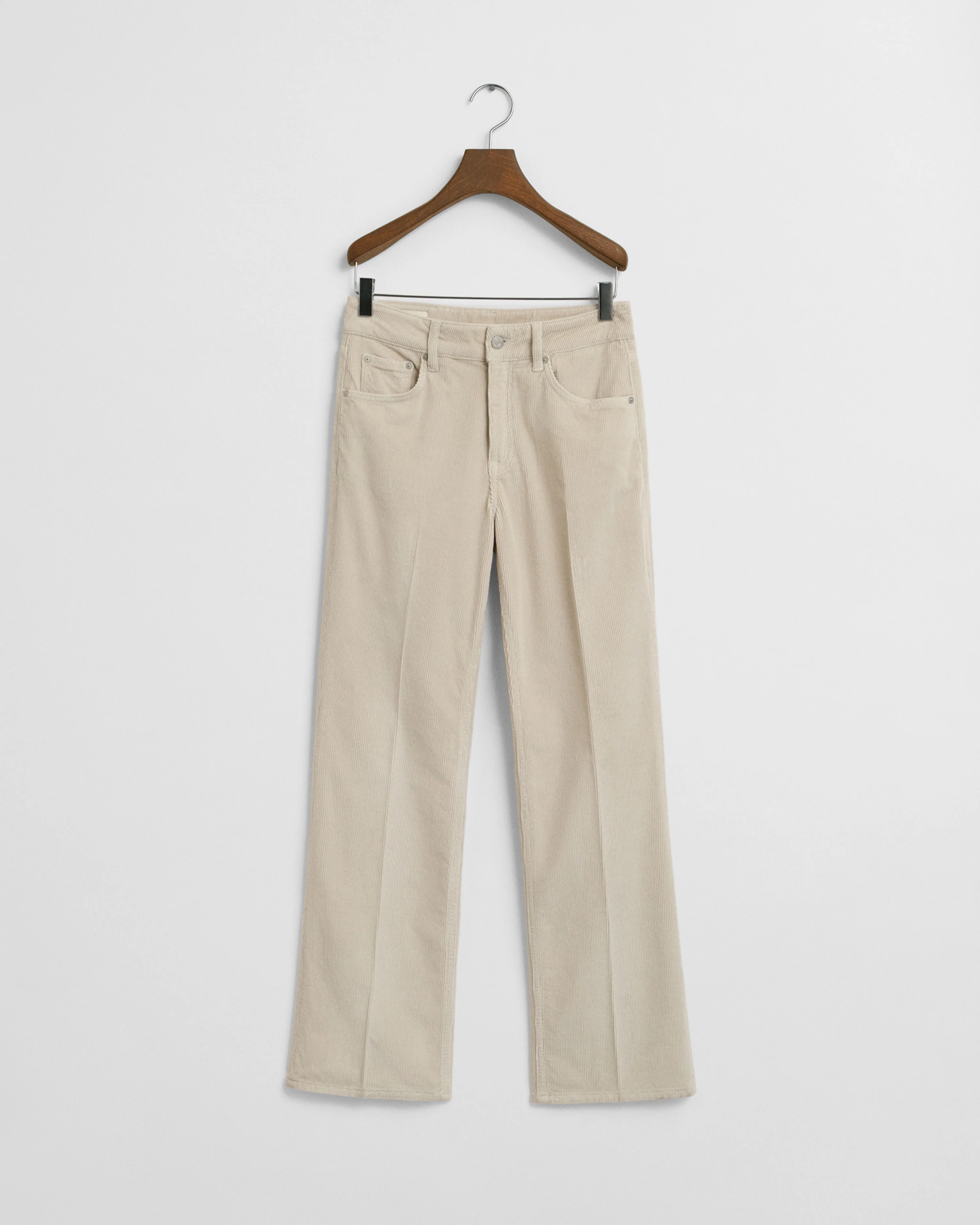 Gant naisten vakosamettihousut, SLIM FLARE STRETCH CORDUROY JEANS Luonnonvalkoinen - Image 3