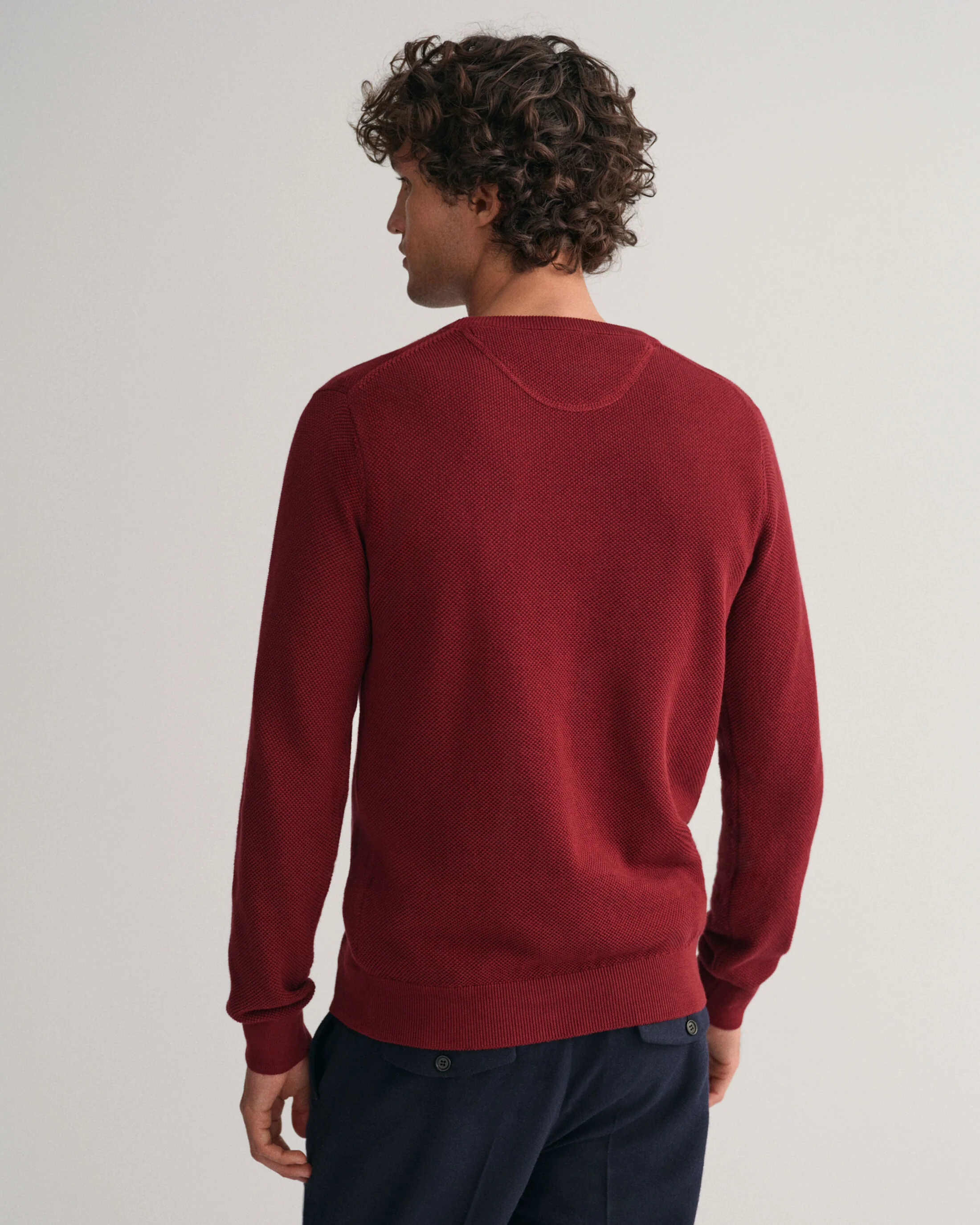 Gant neule, COTTON PIQUE C-NECK Punainen - Image 2