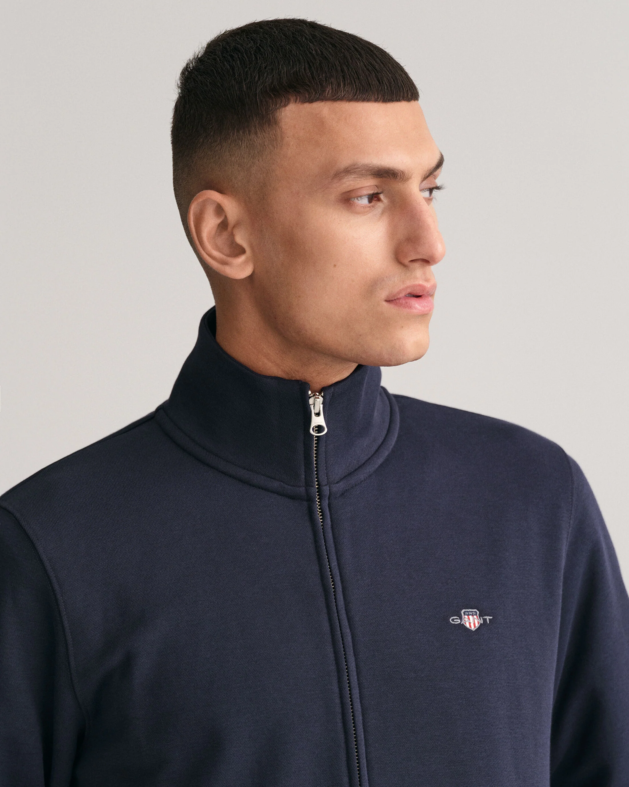 Gant neuletakki, ORIGINAL FULL ZIP CARDIGAN Tummansininen - Image 3