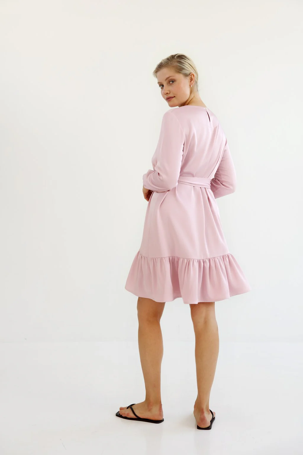 Gauhar naisten mekko, FRILL DRESS ROSE Vaaleanpunainen - Image 3