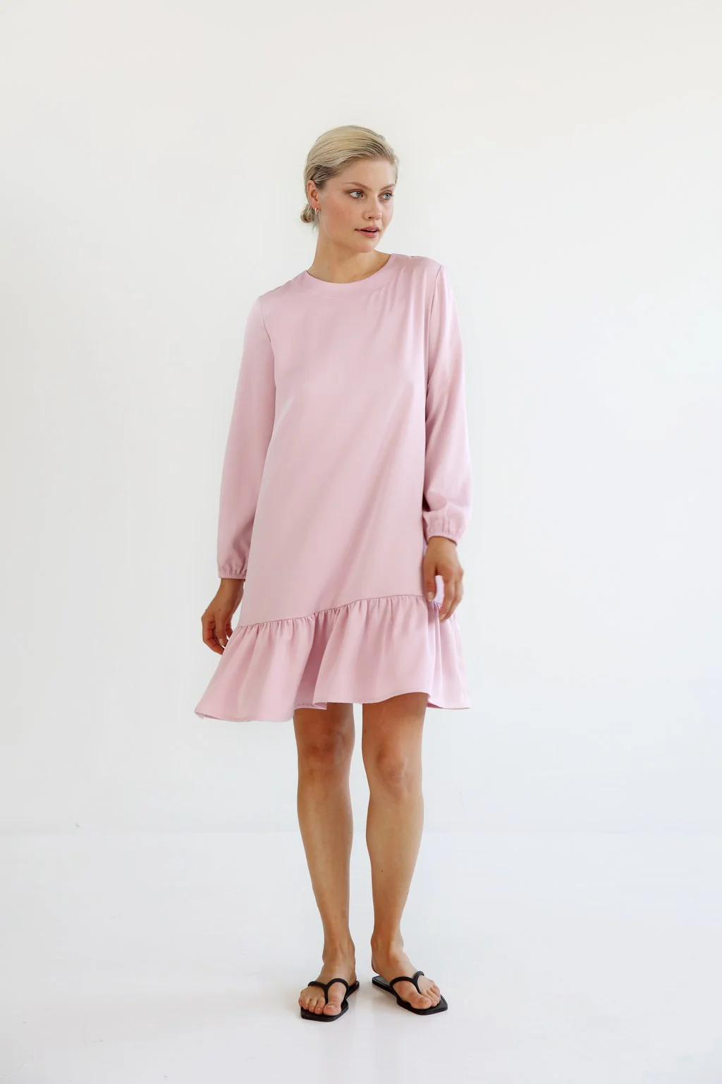 Gauhar naisten mekko, FRILL DRESS ROSE Vaaleanpunainen - Image 4