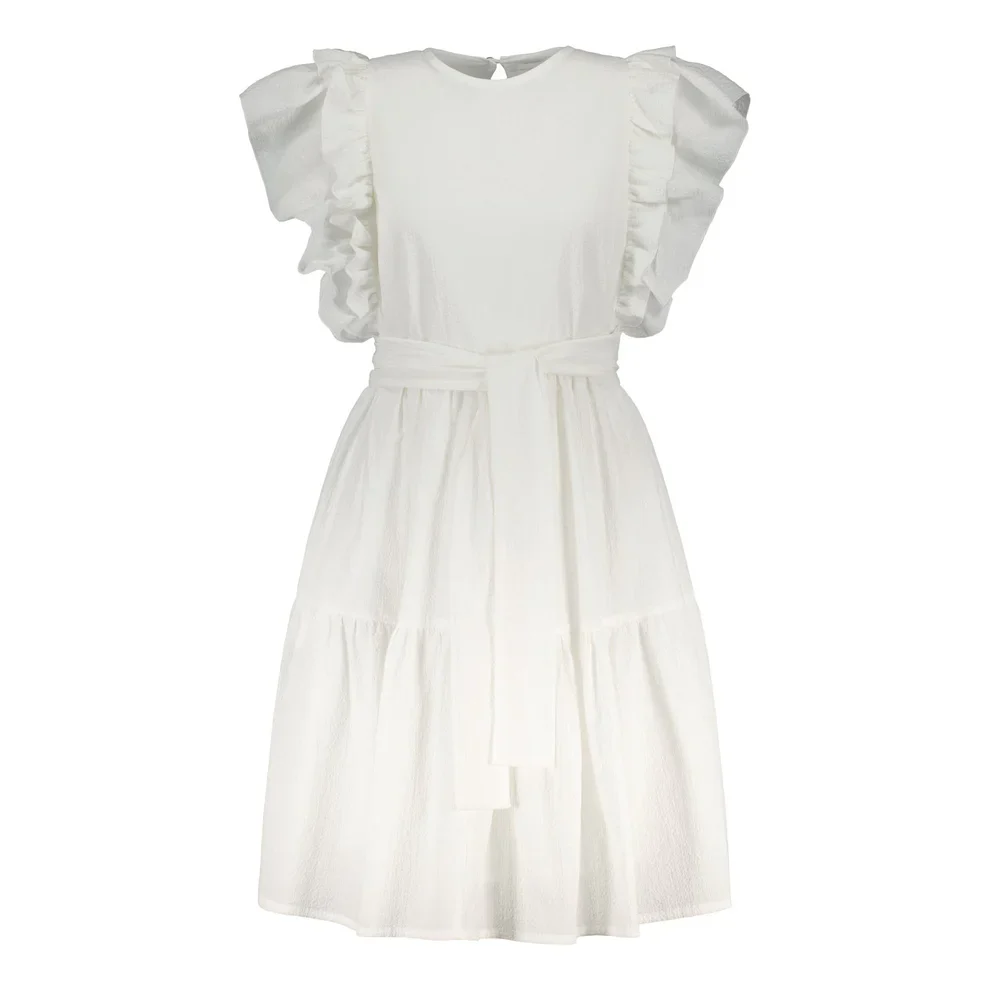 Gauhar Naisten Mekko, Vicky Dress White Valkoinen - Image 2