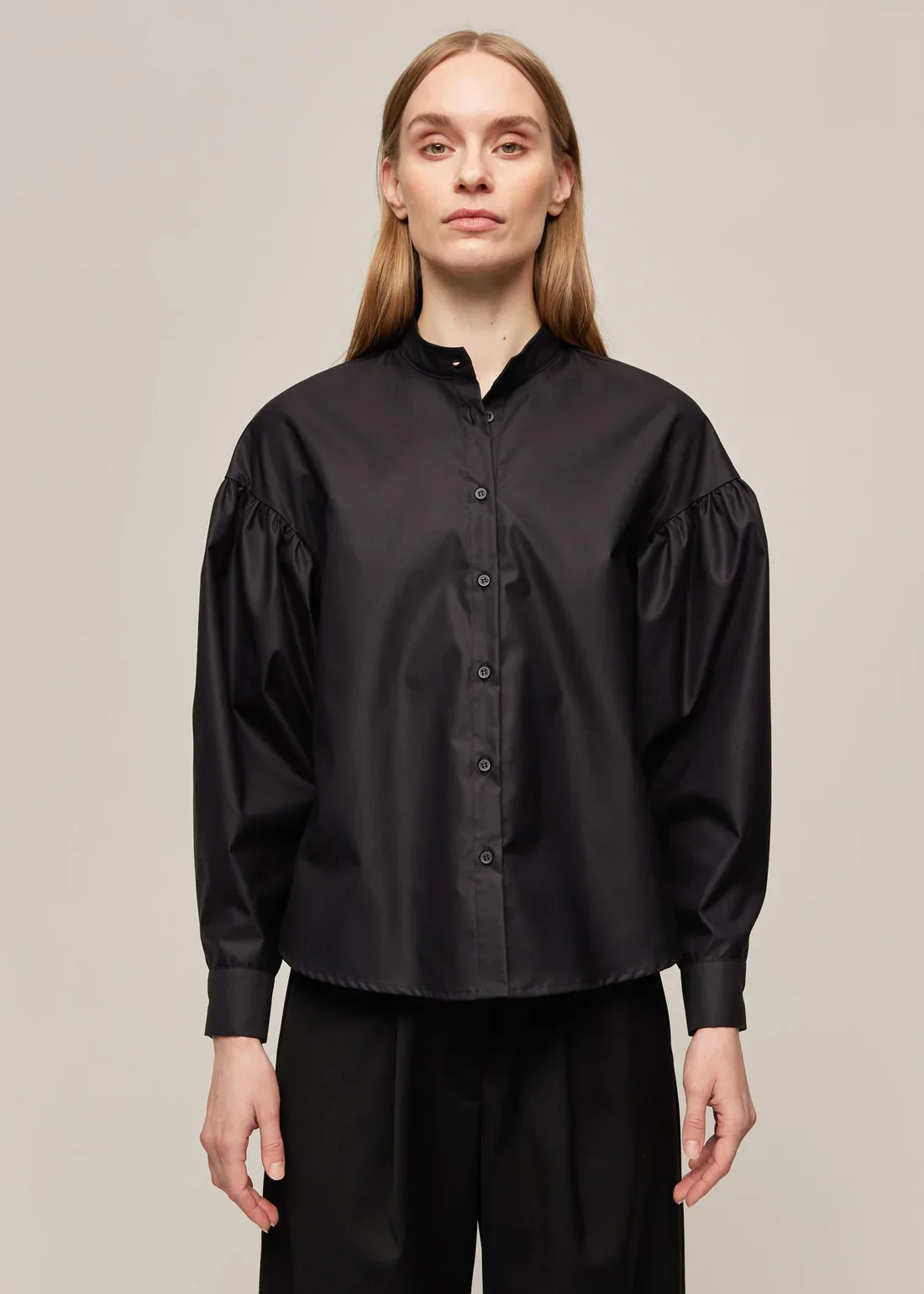 Gauhar naisten paitapusero, TONYA SHIRT BLACK Musta