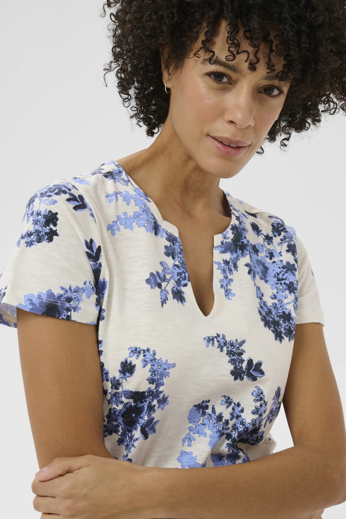 Part Two naisten t-paita Gesinas T-shirt, Blue Shadow Flower - Image 5