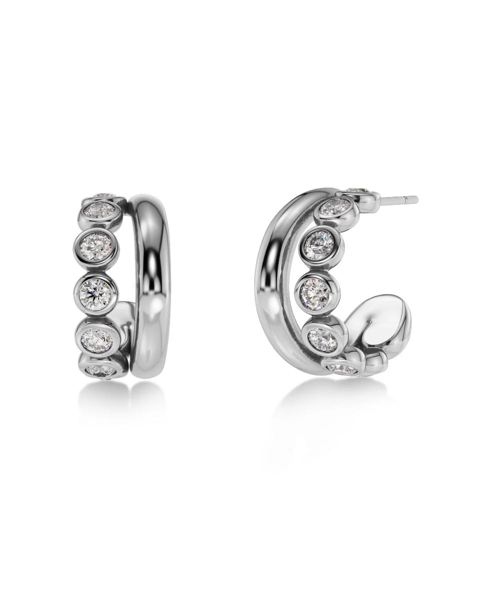 Edblad korvakorut Grace Hoops L Steel, Stainless steel
