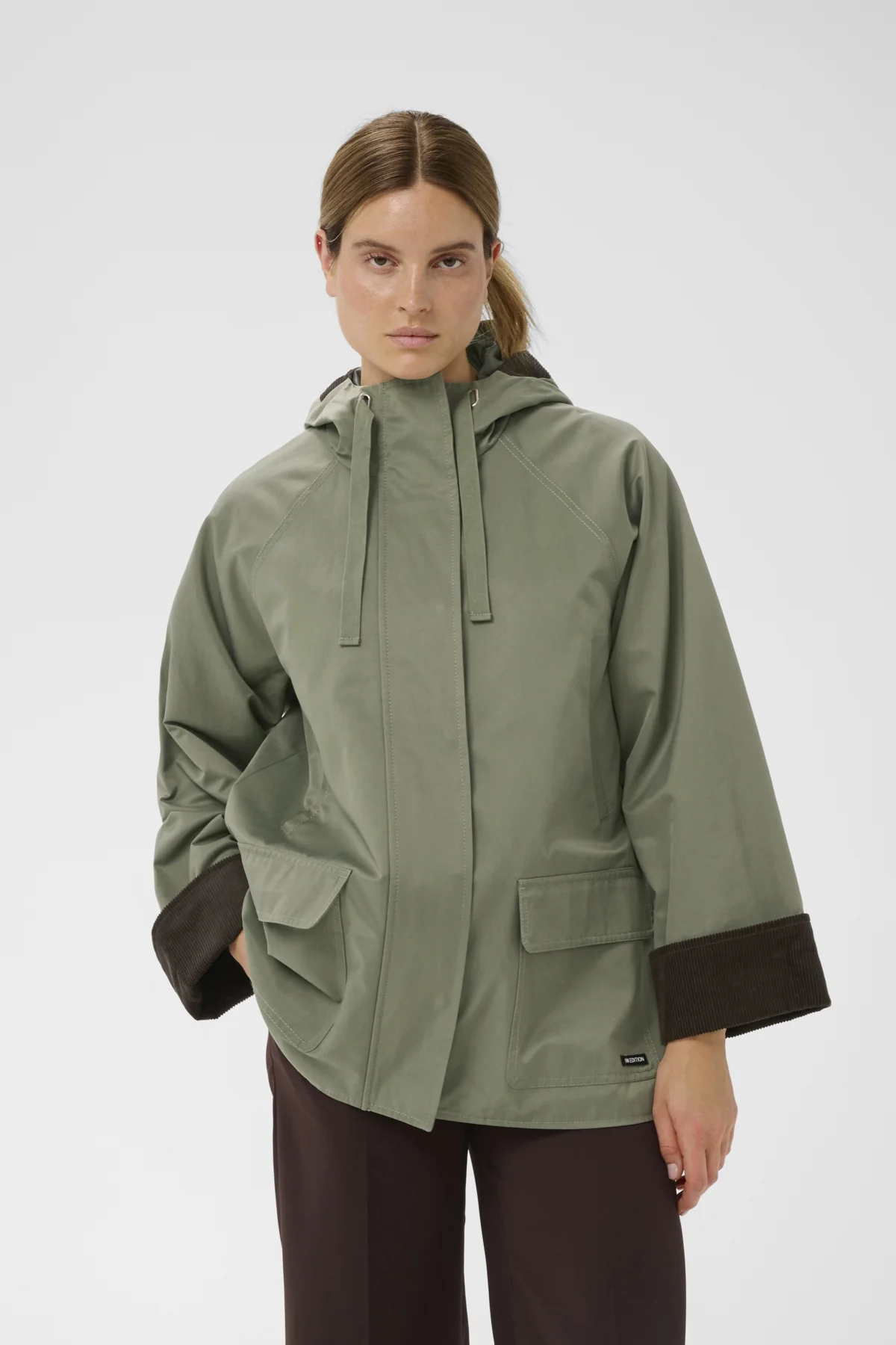 Inwear naisten takki GracelynnIW Hooded Jacket, vihreä