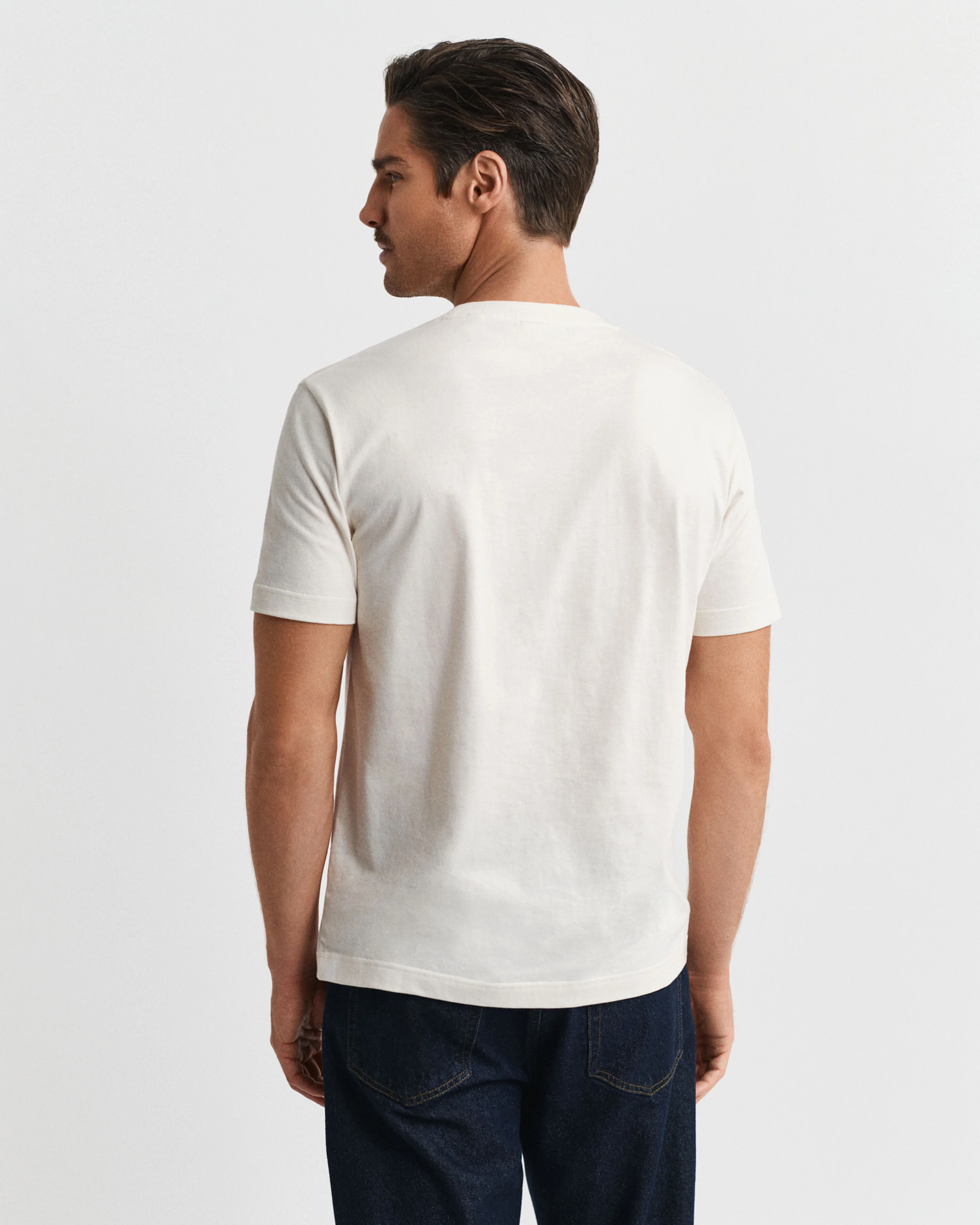 Gant miesten t-paita Graphic SS t-shirt, luonnonvalkoinen - Image 2