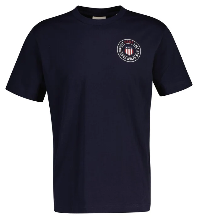 Gant miesten t-paita Graphic SS t-shirt, printed tummansininen