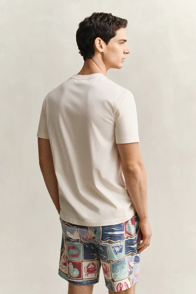 Gant miesten t-paita Graphic SS TShirt Lobster, luonnonvalkoinen - Image 2