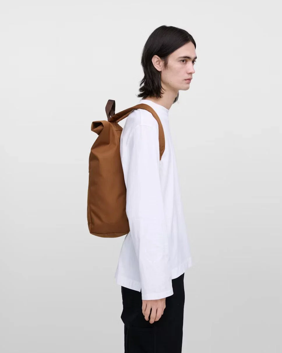 Sandqvist unisex reppu GROUND Rolltop Backpack L, konjakinruskea - Image 7