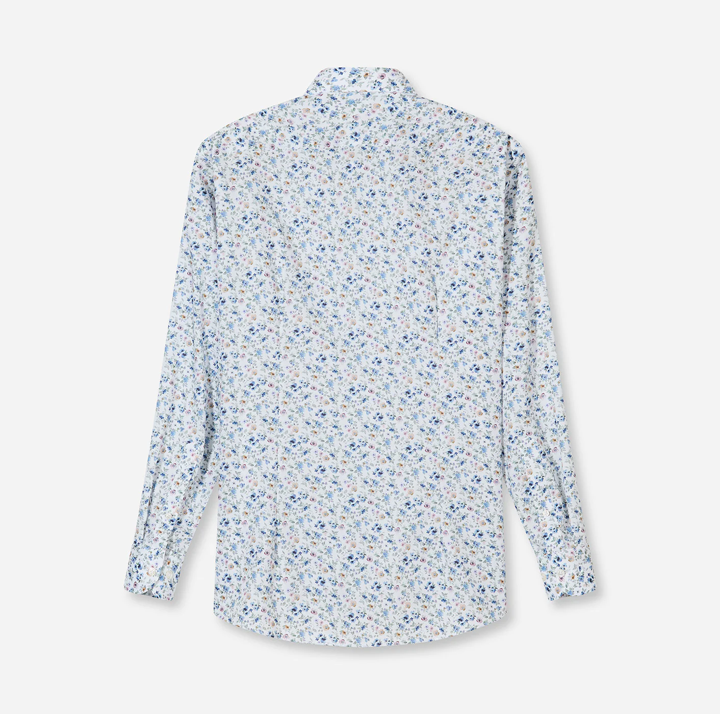 Olymp kauluspaita +Hiha Luxor Modern Fit Floral Print, valkopohjainen kuosi - Image 5