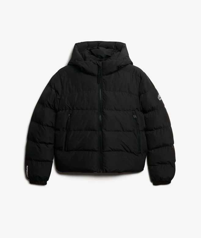 Superdry naisten takki Hooded Sports Puffer Jacket, musta - Image 2