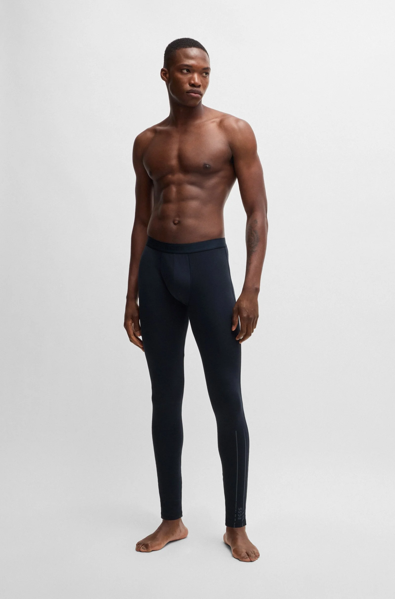 Hugo Boss Miesten Alushousut, LONG JOHN 24 LOGO Tummansininen